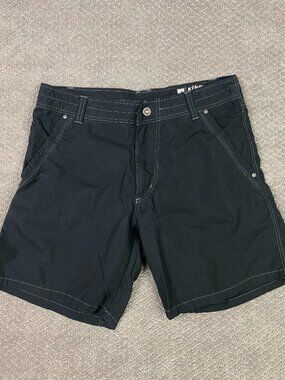 Kuhl Shorts Mens 34 Black Hiking Outdoor Hybrid 8"